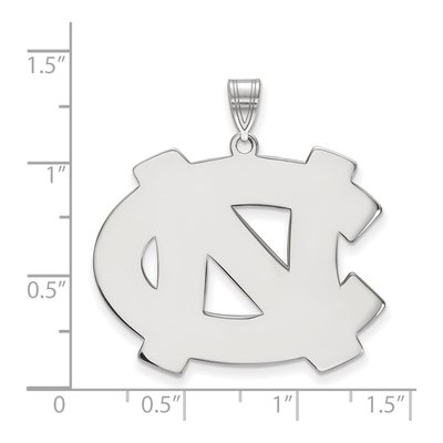 University of North Carolina 10K White Gold N-C Extra Large Pendant – view 2