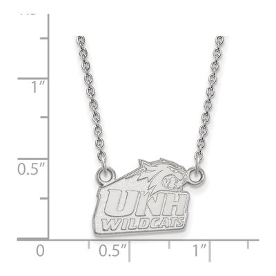University of New Hampshire 10K White Gold Small UNH Pendant Necklace – view 2