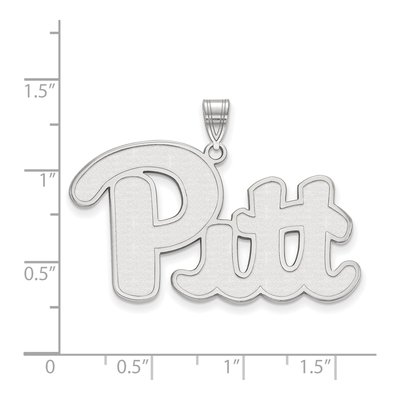 University of Pittsburgh 10K White Gold Extra Large Pendant – view 3