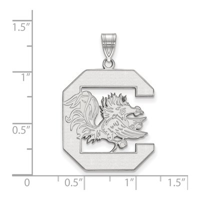 University of South Carolina 10K White Gold Extra Large Pendant – view 2