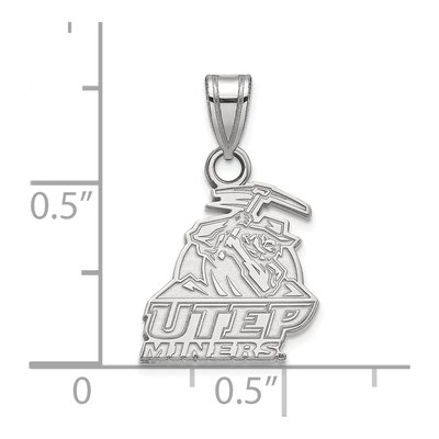 University of Texas at El Paso 10K White Gold Miners Small Pendant – view 2