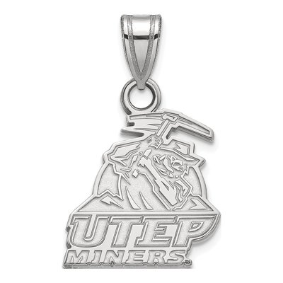 University of Texas at El Paso 10K White Gold Miners Small Pendant