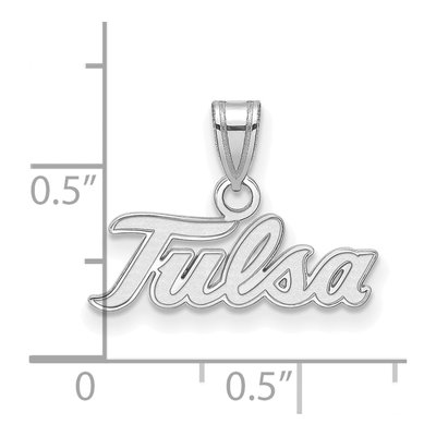 University of Tulsa 10K White Gold T-U Small Pendant – view 2