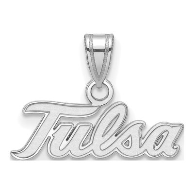 University of Tulsa 10K White Gold T-U Small Pendant