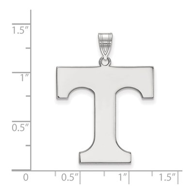 University of Tennessee 10K White Gold Extra Large Letter T Pendant – view 2