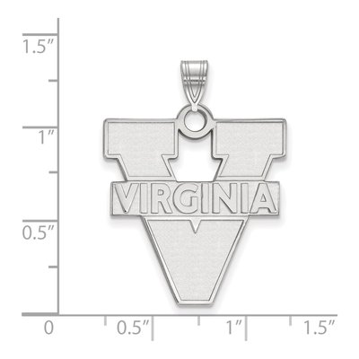 University of Virginia 10K White Gold Extra Large Pendant – view 2