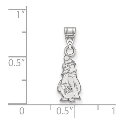 Youngstown State University 10K White Gold Penguin Small Pendant – view 2