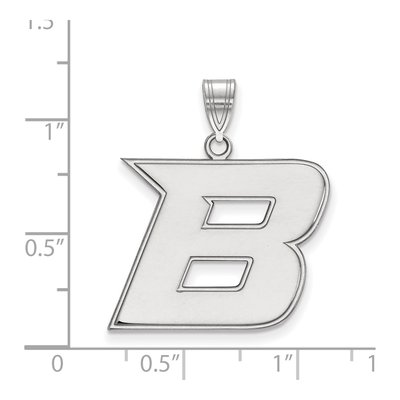 Boise State University 10K White Gold Large Letter B Pendant – view 2