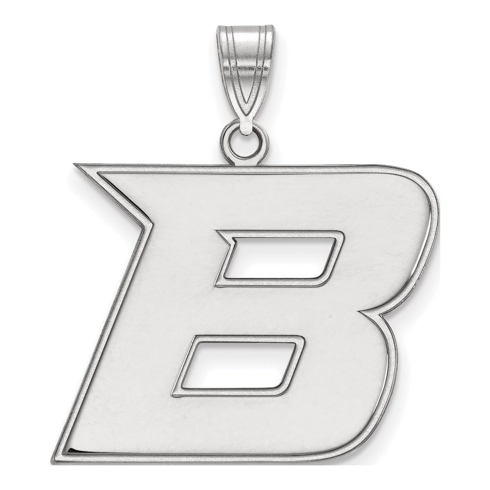 Boise State University 10K White Gold Large Letter B Pendant
