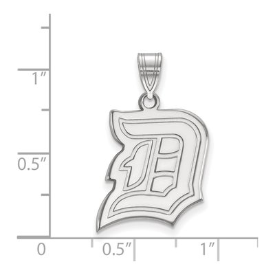 Duquesne University 10K White Gold Large Letter D Pendant – view 2