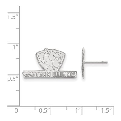 Eastern Illinois University 10K White Gold Stud Earrings – view 2