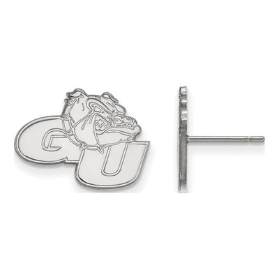 Gonzaga University 10K White Gold G-U Bulldog Small Stud Earrings