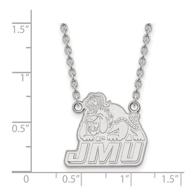 James Madison University 10K White Gold Large Necklace – view 2