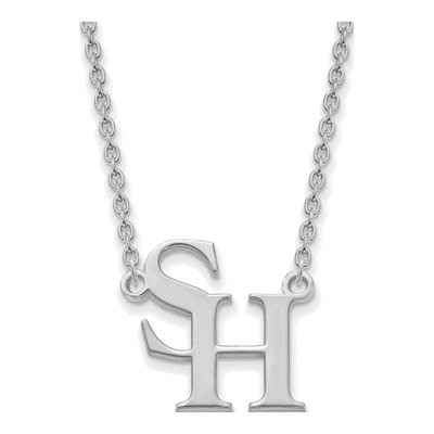 Sam Houston State University 10K White Gold Large Necklace