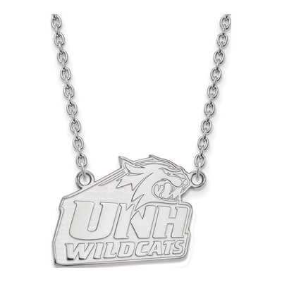 University of New Hampshire 10K White Gold Large Necklace