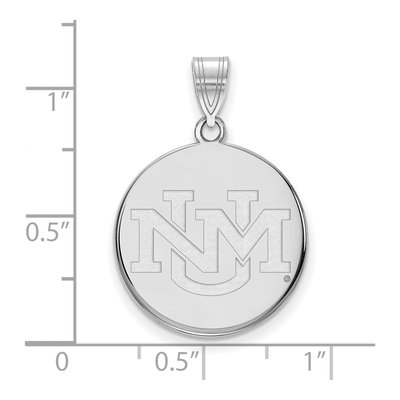 University of New Mexico 10K White Gold Large Pendant – view 2