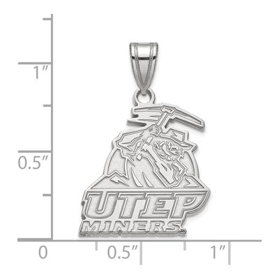 University of Texas at El Paso 10K White Gold Miners Large Pendant – view 2