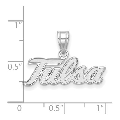 University of Tulsa 10K White Gold T-U Large Pendant – view 3