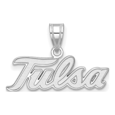 University of Tulsa 10K White Gold T-U Large Pendant