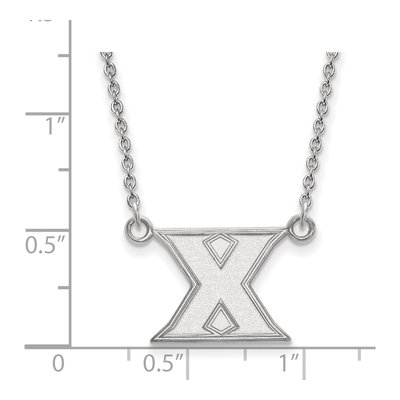 Xavier University 10K White Gold Small Letter X Necklace – view 2