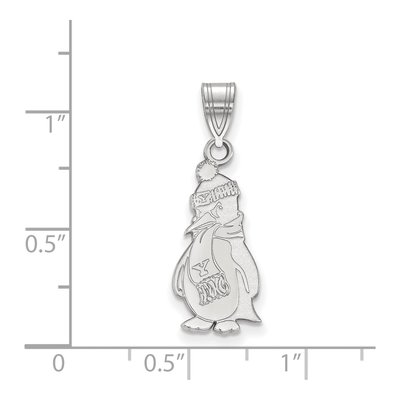 Youngstown State University 10K White Gold Penguin Large Pendant – view 2