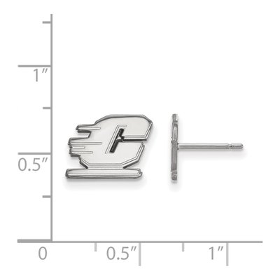Central Michigan University 10K White Gold Letter C Stud Earrings – view 2