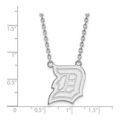 Duquesne University 10K White Gold Large Letter D Necklace – view 3