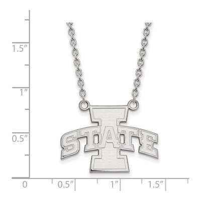 Iowa State University 10K White Gold Large Necklace – view 2