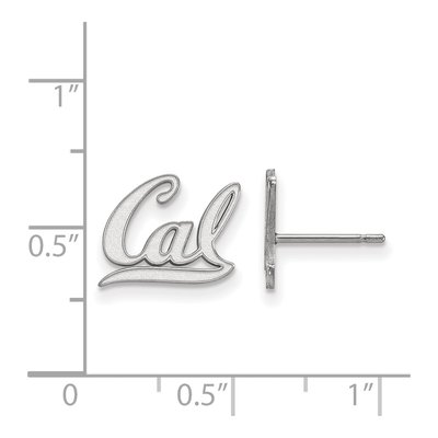 University of California Berkeley 10K White Gold Extra Small Stud Earrings – view 2