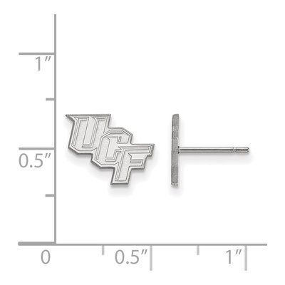 University of Central Florida 10K White Gold U-C-F Extra Small Earrings – view 2