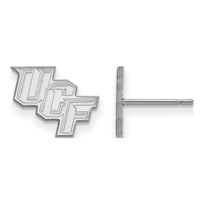 University of Central Florida 10K White Gold U-C-F Extra Small Earrings