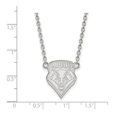 University of New Mexico 10K White Gold Large Necklace – view 2