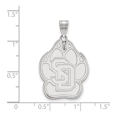 University of South Dakota 10K White Gold Extra Large Pendant – view 2