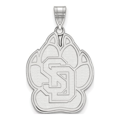 University of South Dakota 10K White Gold Extra Large Pendant