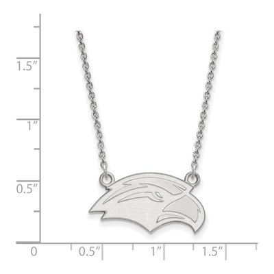 University of Southern Mississippi 10K White Gold Small USM Eagle Pendant Necklace – view 2