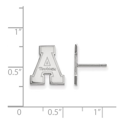 Appalachian State University 10K White Gold Small Stud Earrings – view 2