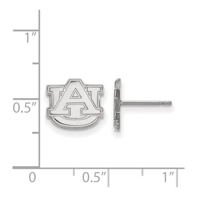 Auburn University 10K White Gold A-U Extra Small Stud Earrings – view 2