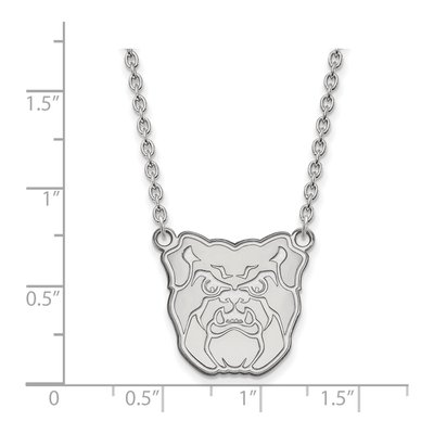 Butler University 10K White Gold Bulldog Large Necklace – view 2