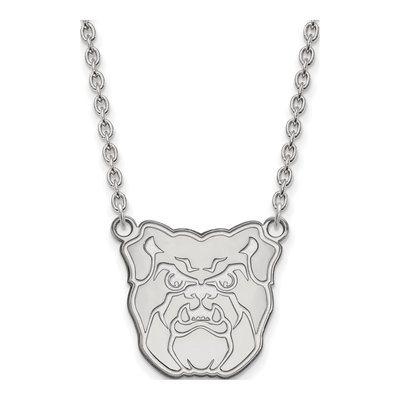 Butler University 10K White Gold Bulldog Large Necklace