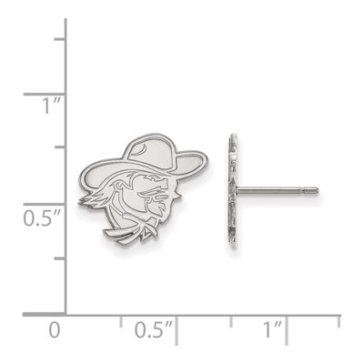 Eastern Kentucky University 10K White Gold E-K-U Small Stud Earrings – view 2