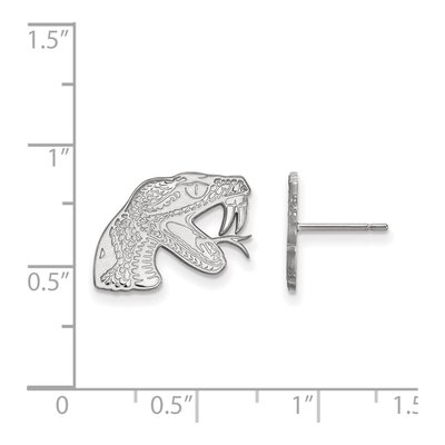 Florida A&M University 10K White Gold A&m Rattlers Stud Earrings – view 2