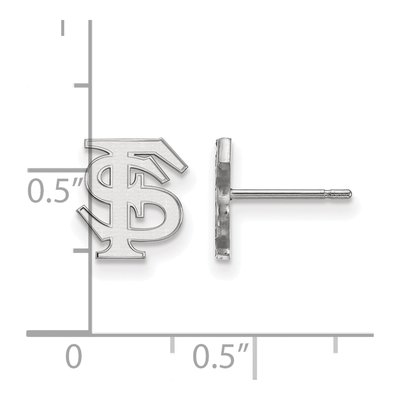 Florida State University 10K White Gold F-S Extra Small Stud Earrings – view 2