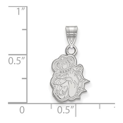 James Madison University 10K White Gold Duke Dog Small Pendant – view 2