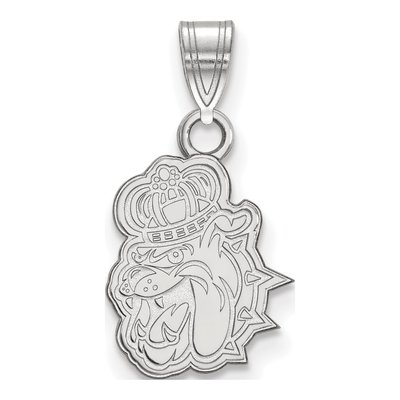 James Madison University 10K White Gold Duke Dog Small Pendant