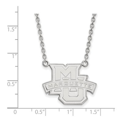 Marquette University 10K White Gold Large Necklace – view 2