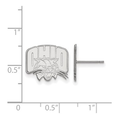 Ohio University 10K White Gold Small Stud Earrings – view 2