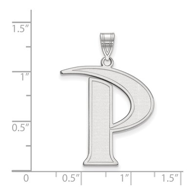 Pepperdine University 10K White Gold Extra Large Letter P Pendant – view 2