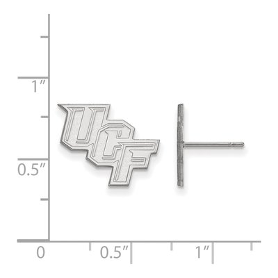 University of Central Florida 10K White Gold U-C-F Small Stud Earrings – view 2