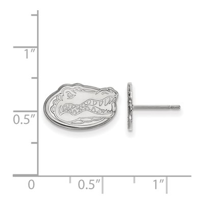 University of Florida 10K White Gold Gator Stud Earrings – view 2