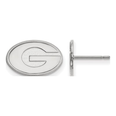 University of Georgia 10K White Gold Letter G Earrings